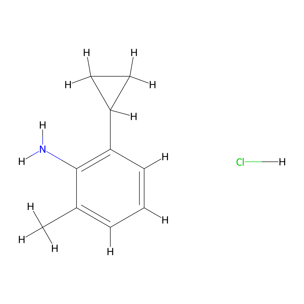 2-Cyclopropyl-6-methylaniline hydrochloride molecular structure, CAS 2758006-24-3