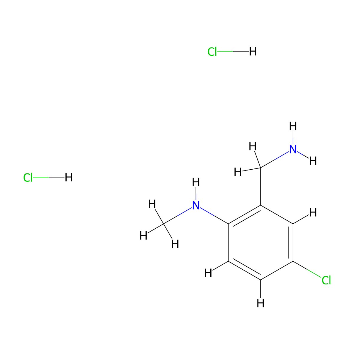 2-(aminomethyl)-4-chloro-N-methylaniline dihydrochloride molecular structure, CAS 2758006-32-3