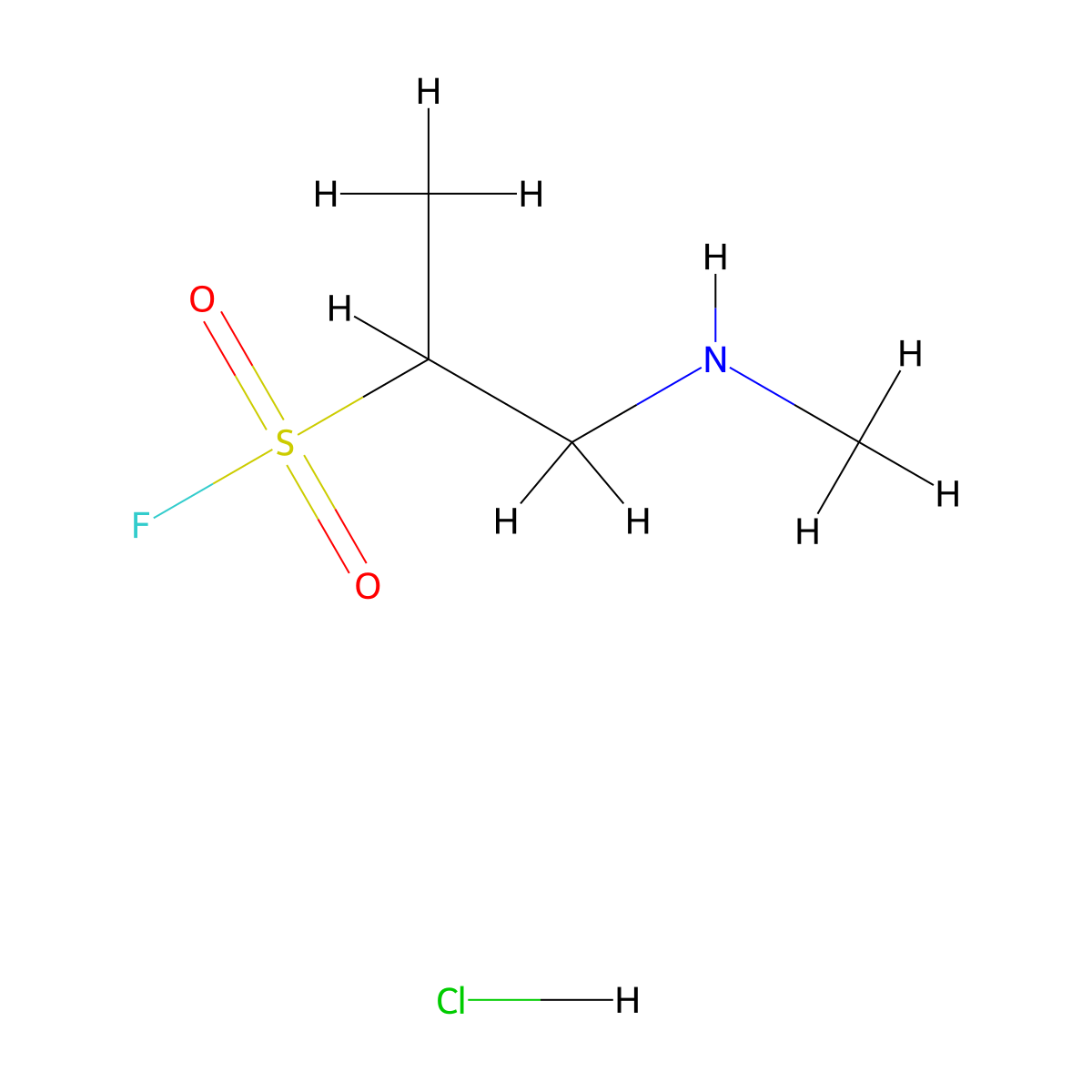 1-(Methylamino)propane-2-sulfonyl fluoride hydrochloride molecular structure, CAS 2758006-45-8