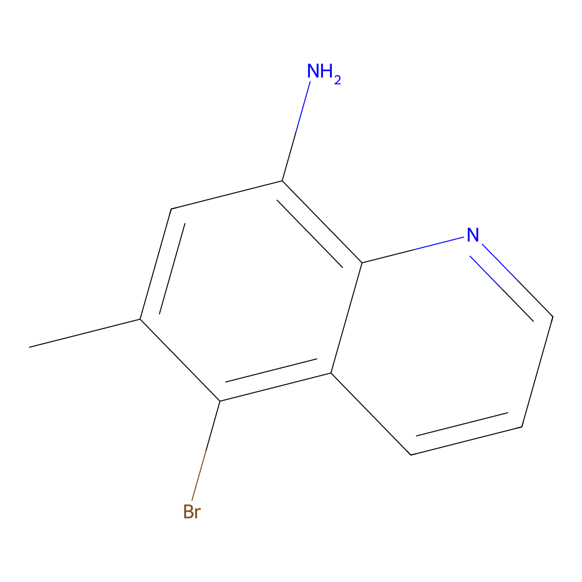 5-Bromo-6-methylquinolin-8-amine molecular structure, CAS 2758006-46-9