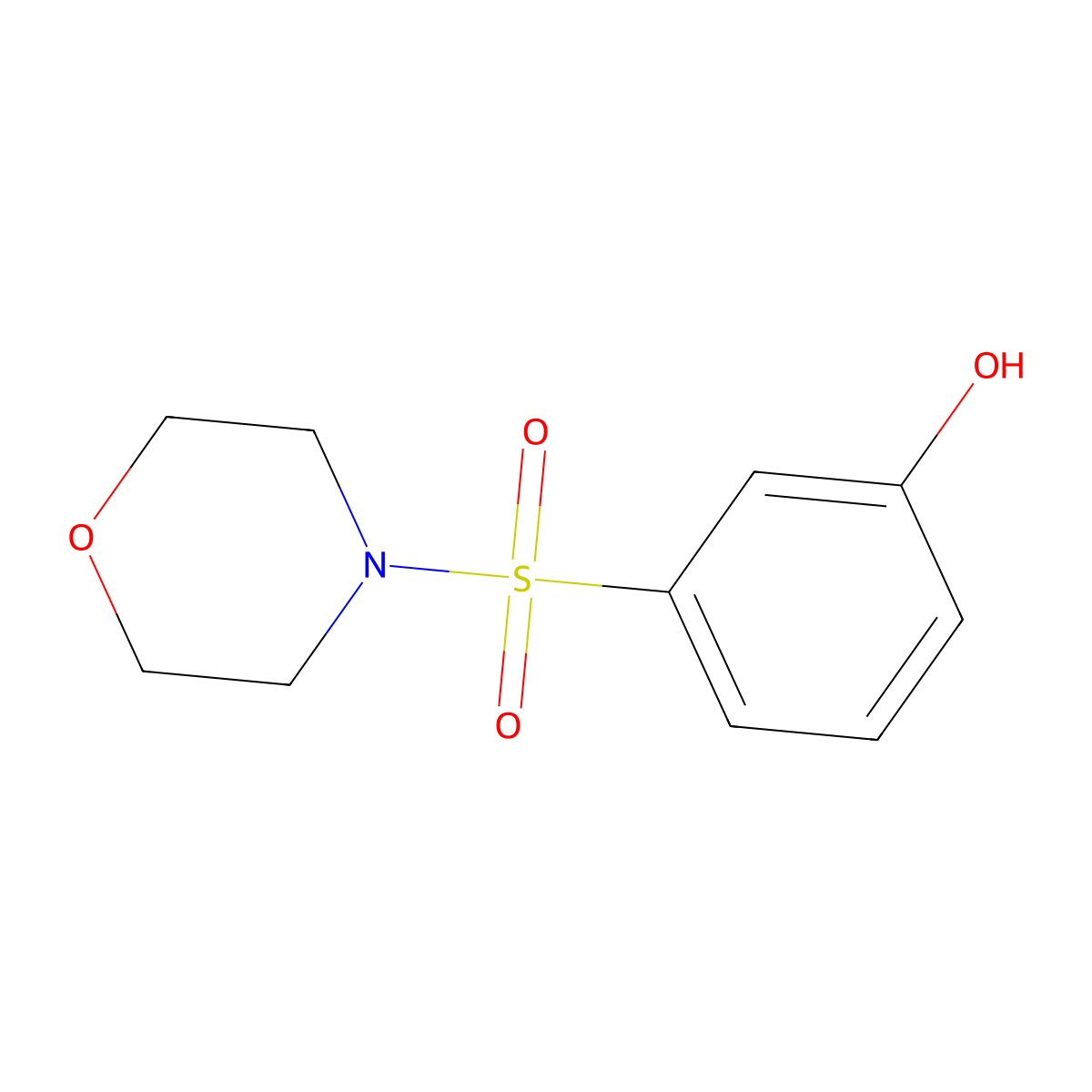 3-(Morpholin-4-ylsulfonyl)phenol molecular structure, CAS 275808-53-2