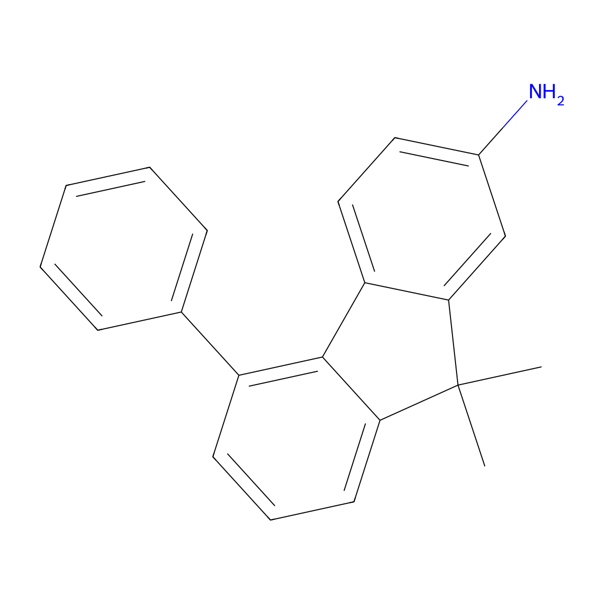 9,9-Dimethyl-5-phenyl-9H-fluoren-2-amine molecular structure, CAS 2758134-82-4