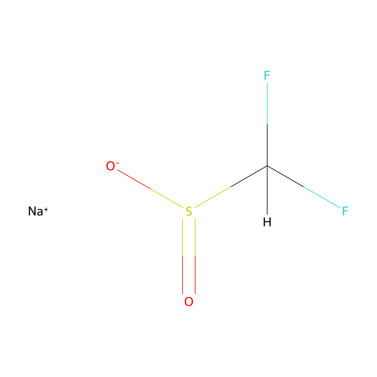 Sodium difluoromethanesulfinate molecular structure, CAS 275818-95-6