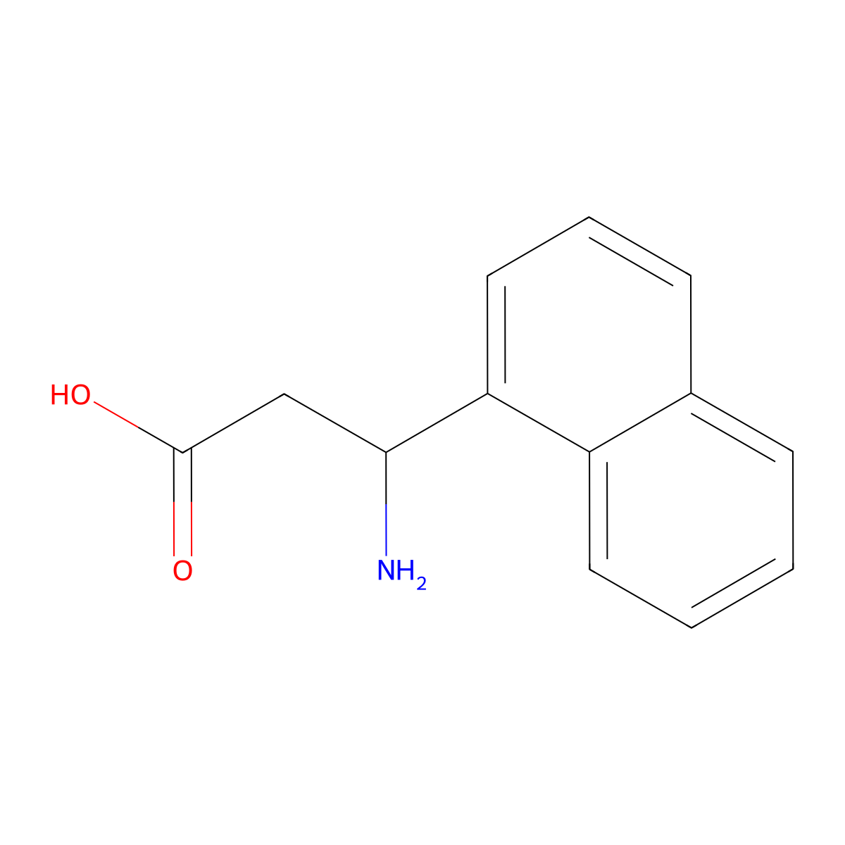 (S)-3-Amino-3-(naphthalen-1-yl)propanoic acid molecular structure, CAS 275826-46-5