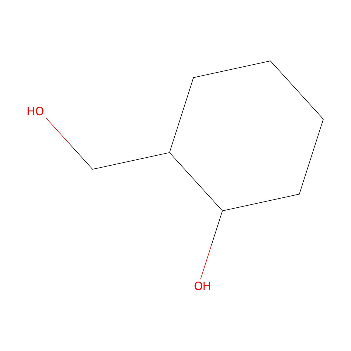 2-Hydroxymethylcyclohexanol molecular structure, CAS 27583-43-3