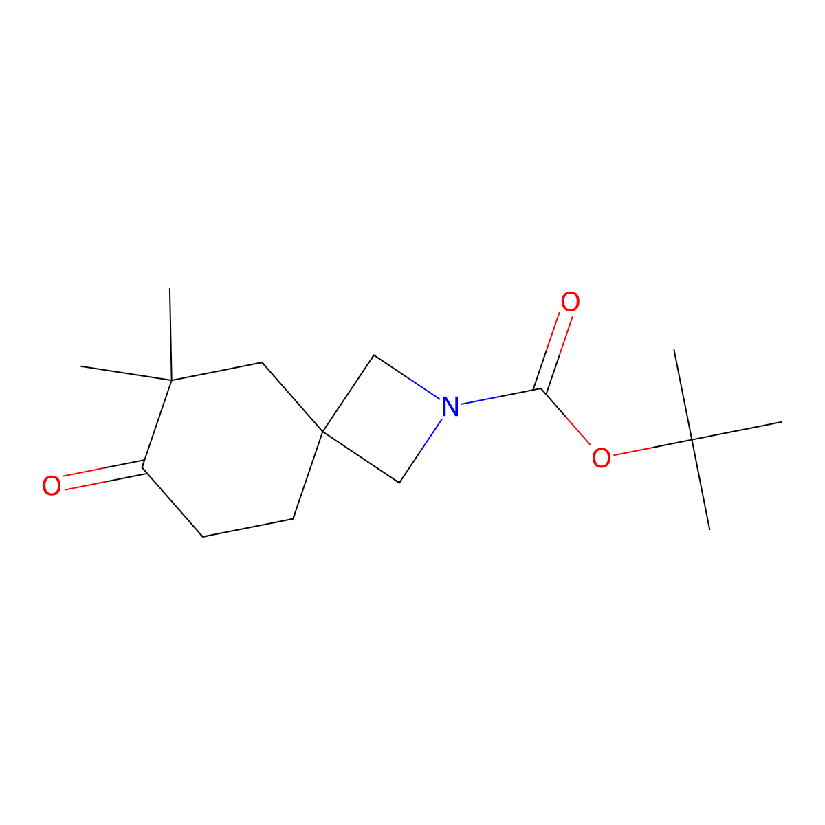 Tert-butyl 6,6-dimethyl-7-oxo-2-azaspiro[3.5]nonane-2-carboxylate molecular structure, CAS 2758304-12-8
