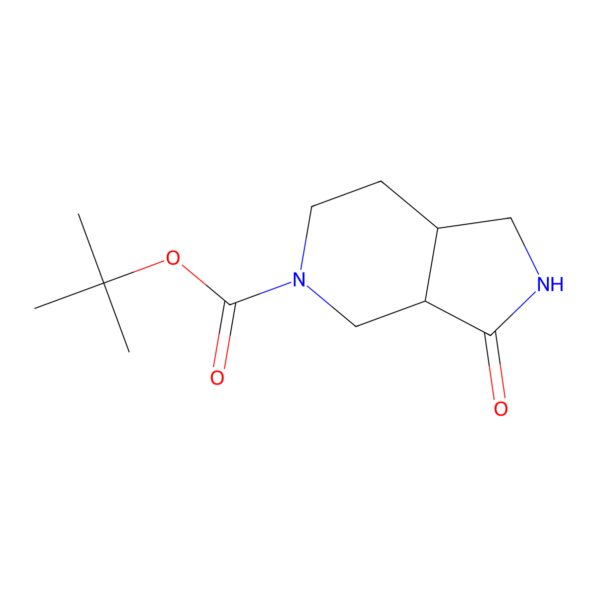 Tert-butyl cis-3-oxo-2,3A,4,6,7,7A-hexahydro-1H-pyrrolo[3,4-C]pyridine-5-carboxylate molecular structure, CAS 2758313-10-7
