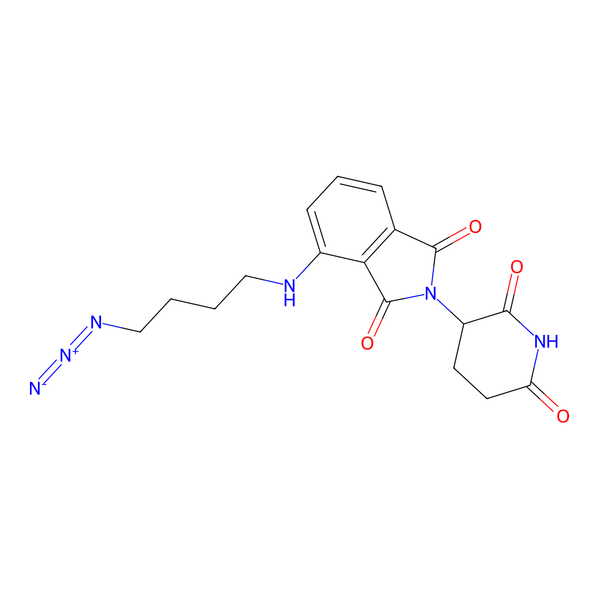 4-((4-Azidobutyl)amino)-2-(2,6-dioxopiperidin-3-yl)isoindoline-1,3-dione molecular structure, CAS 2758431-96-6