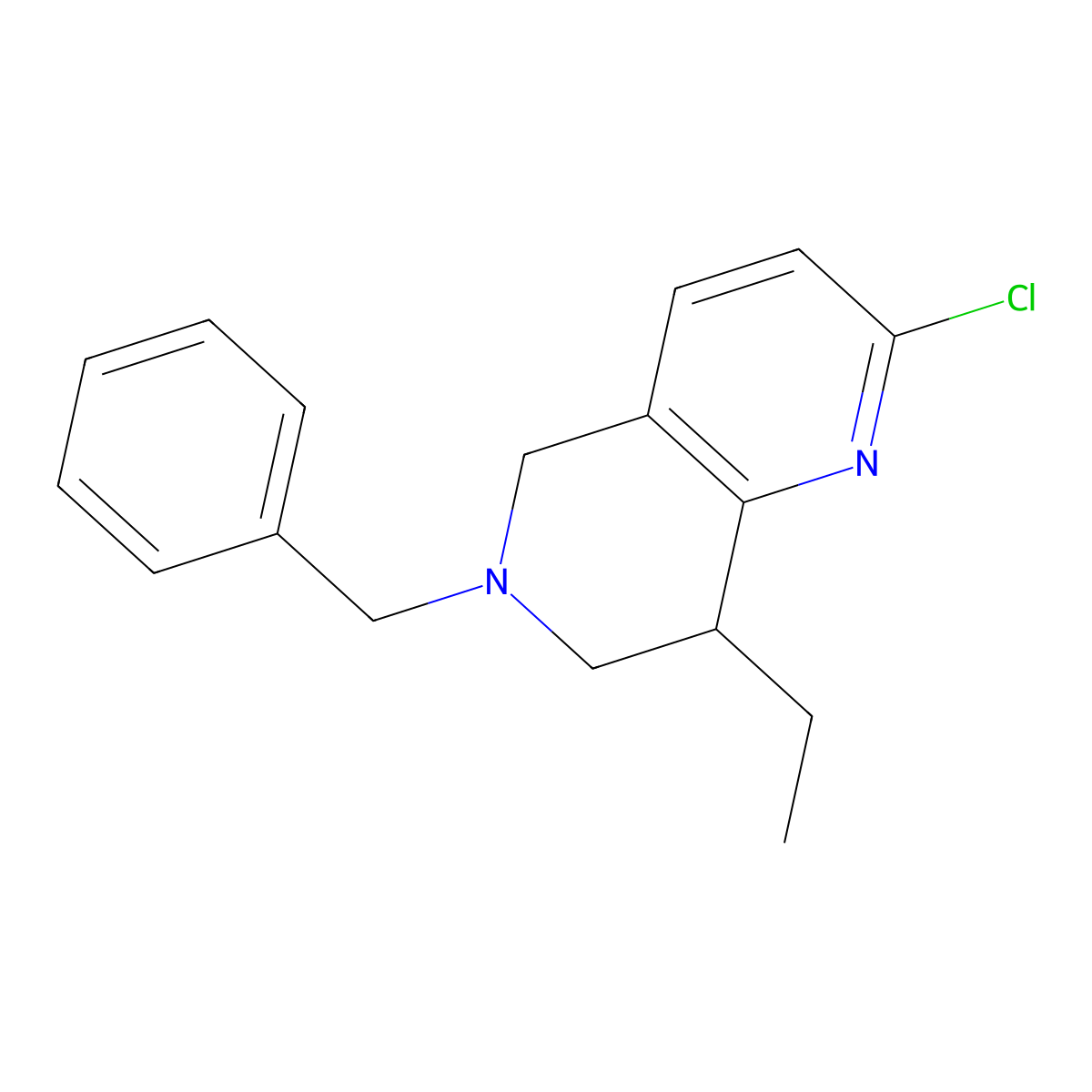 6-Benzyl-2-chloro-8-ethyl-5,6,7,8-tetrahydro-1,6-naphthyridine molecular structure, CAS 2758498-27-8