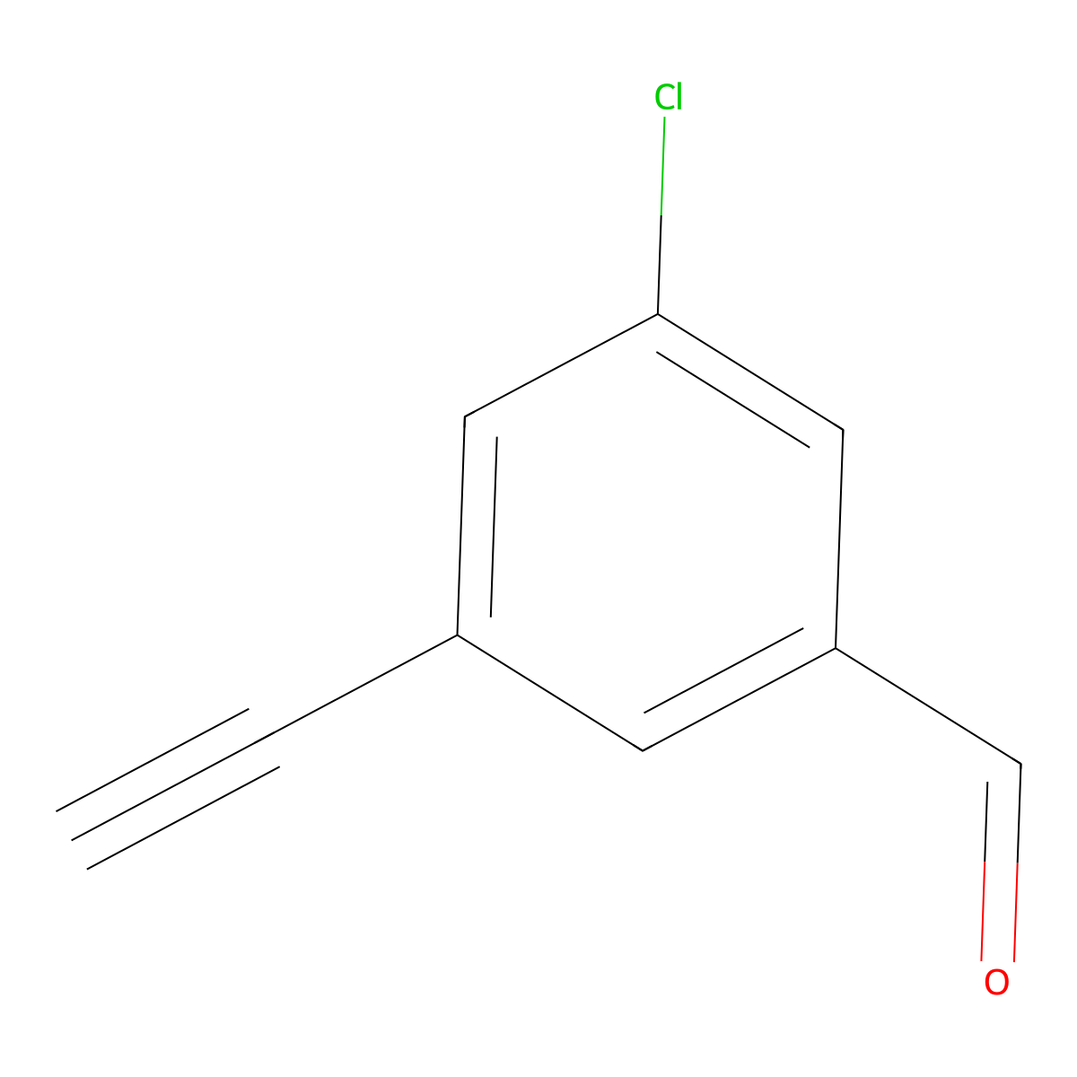 3-Chloro-5-ethynylbenzaldehyde molecular structure, CAS 2758519-58-1