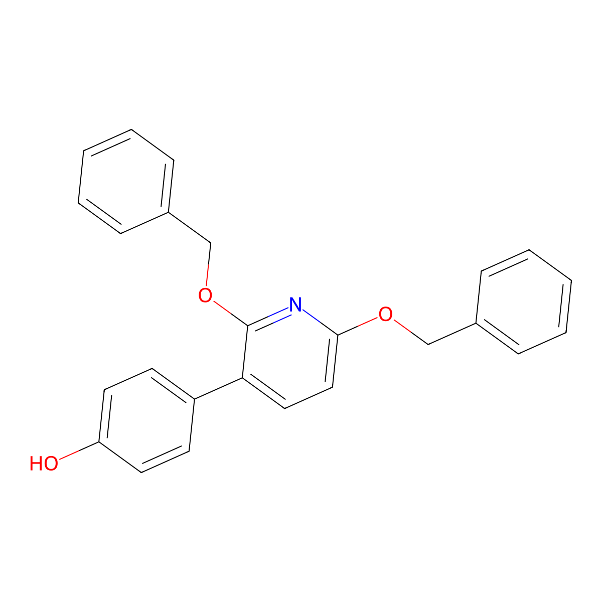 4-(2,6-Bis(benzyloxy)pyridin-3-yl)phenol molecular structure, CAS 2758531-20-1
