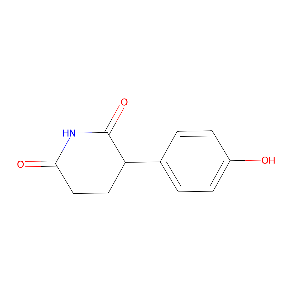 3-(4-Hydroxyphenyl)piperidine-2,6-dione molecular structure, CAS 2758531-21-2