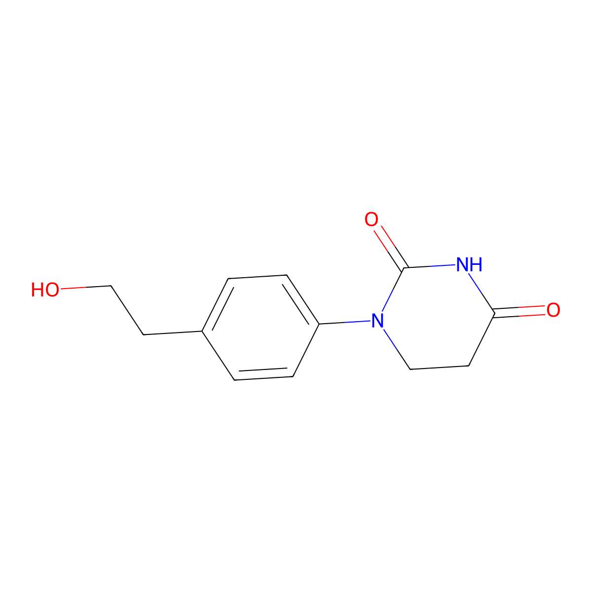 1-[4-(2-Hydroxyethyl)phenyl]dihydropyrimidine-2,4(1H,3H)-dione molecular structure, CAS 2758531-98-3