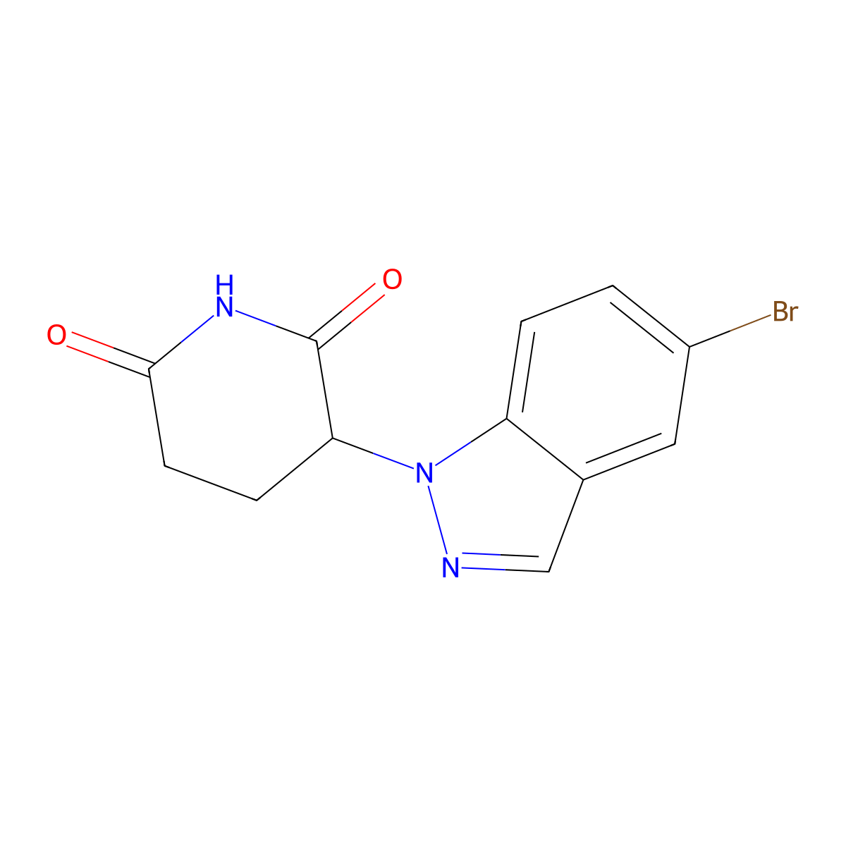 3-(5-Bromo-1H-indazol-1-YL)piperidine-2,6-dione molecular structure, CAS 2758532-58-8