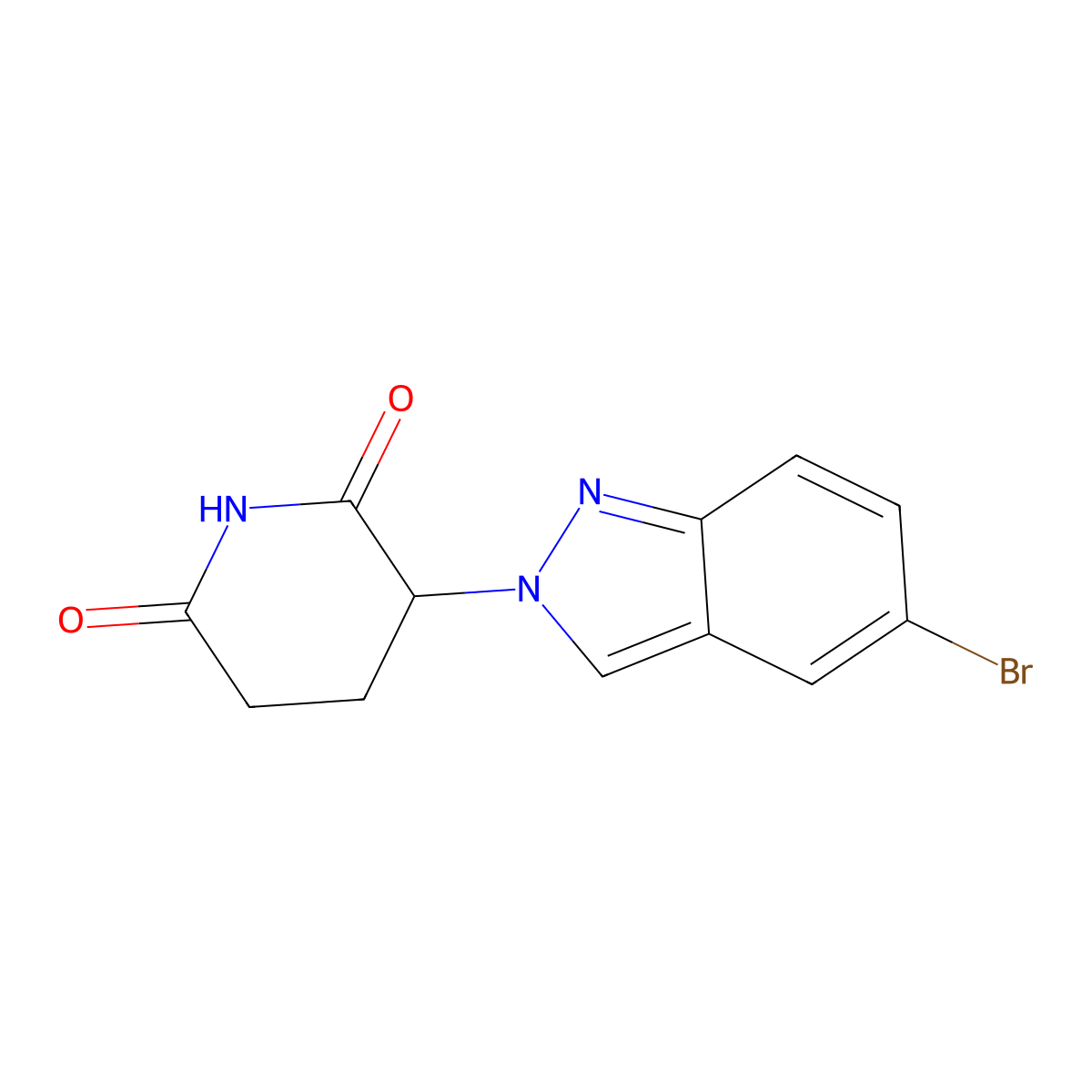 3-(5-BromoindaZol-2-yl)piperidine-2,6-dione molecular structure, CAS 2758533-16-1