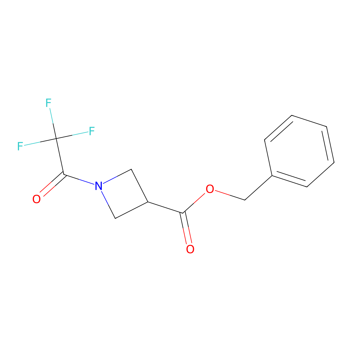 Benzyl 1-(trifluoroacetyl)azetidine-3-carboxylate molecular structure, CAS 2758535-18-9