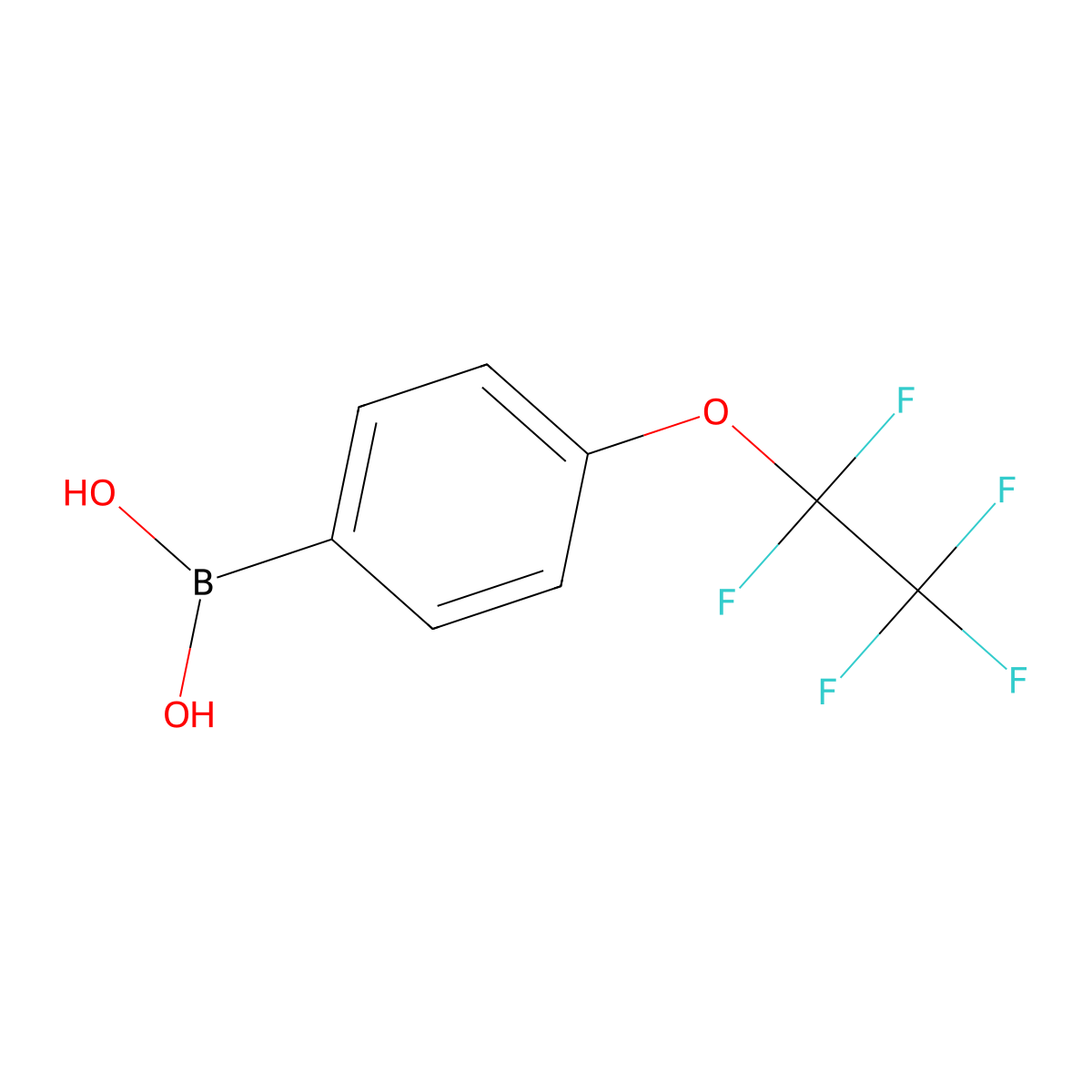 [4-(Pentafluoroethoxy)phenyl]boronic acid molecular structure, CAS 2758594-55-5