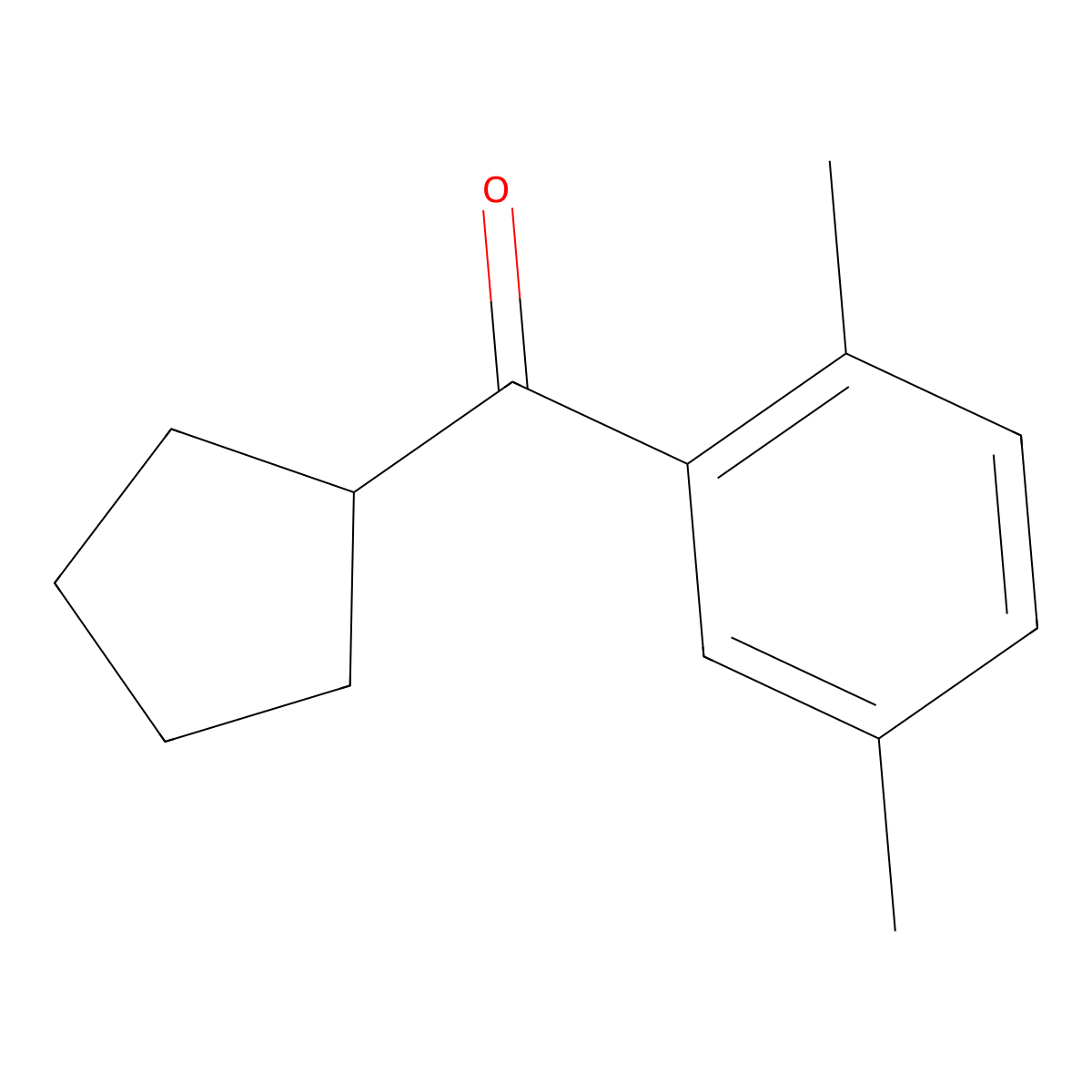 Cyclopentyl 2,5-dimethylphenyl ketone molecular structure, CAS 27586-77-2