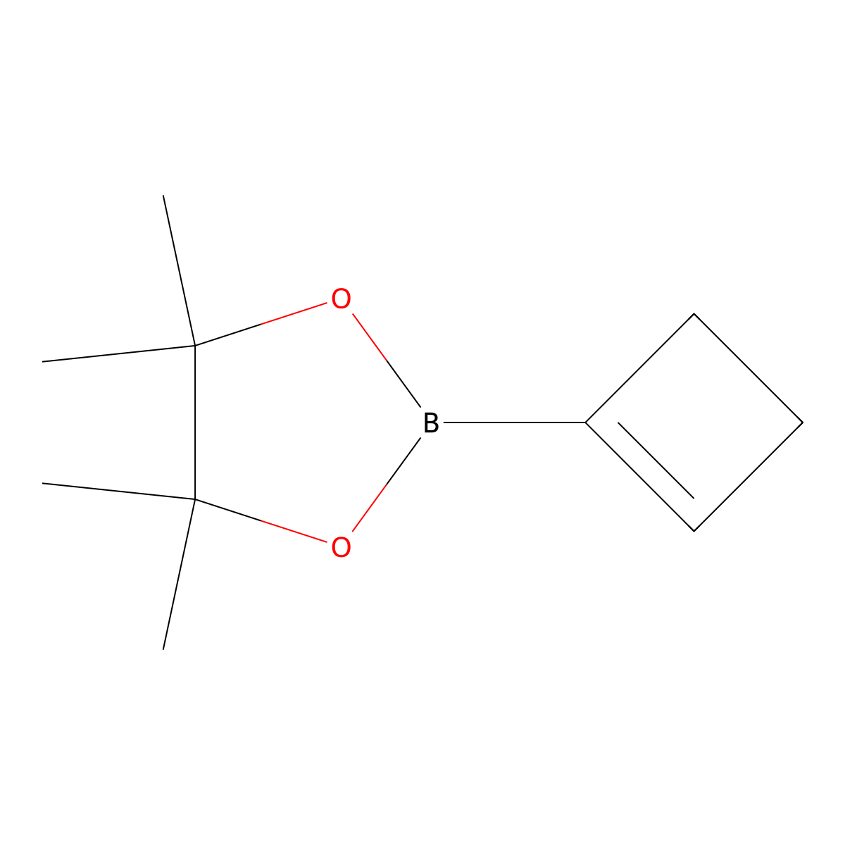 2-(Cyclobut-1-en-1-yl)-4,4,5,5-tetramethyl-1,3,2-dioxaborolane molecular structure, CAS 2758648-30-3