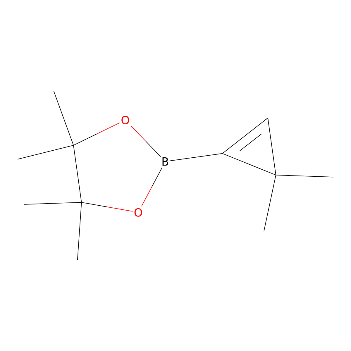 2-(3,3-Dimethylcycloprop-1-en-1-yl)-4,4,5,5-tetramethyl-1,3,2-dioxaborolane molecular structure, CAS 2758649-12-4