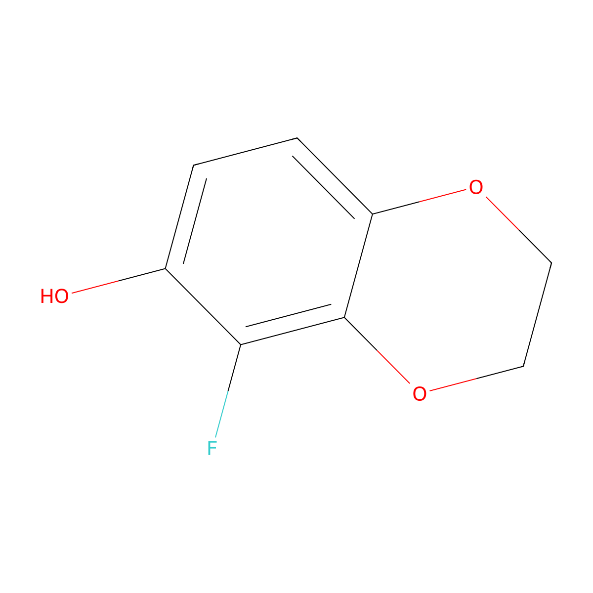 5-Fluoro-2,3-dihydrobenzo[b][1,4]dioxin-6-ol molecular structure, CAS 2758676-45-6