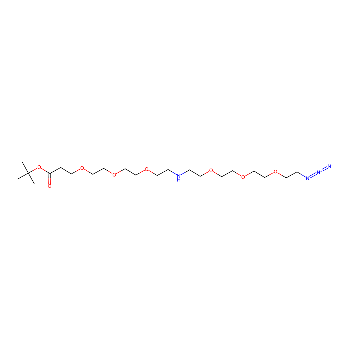 N-(Azido-PEG3)-NH-PEG3-t-butyl ester molecular structure, CAS 2758724-73-9