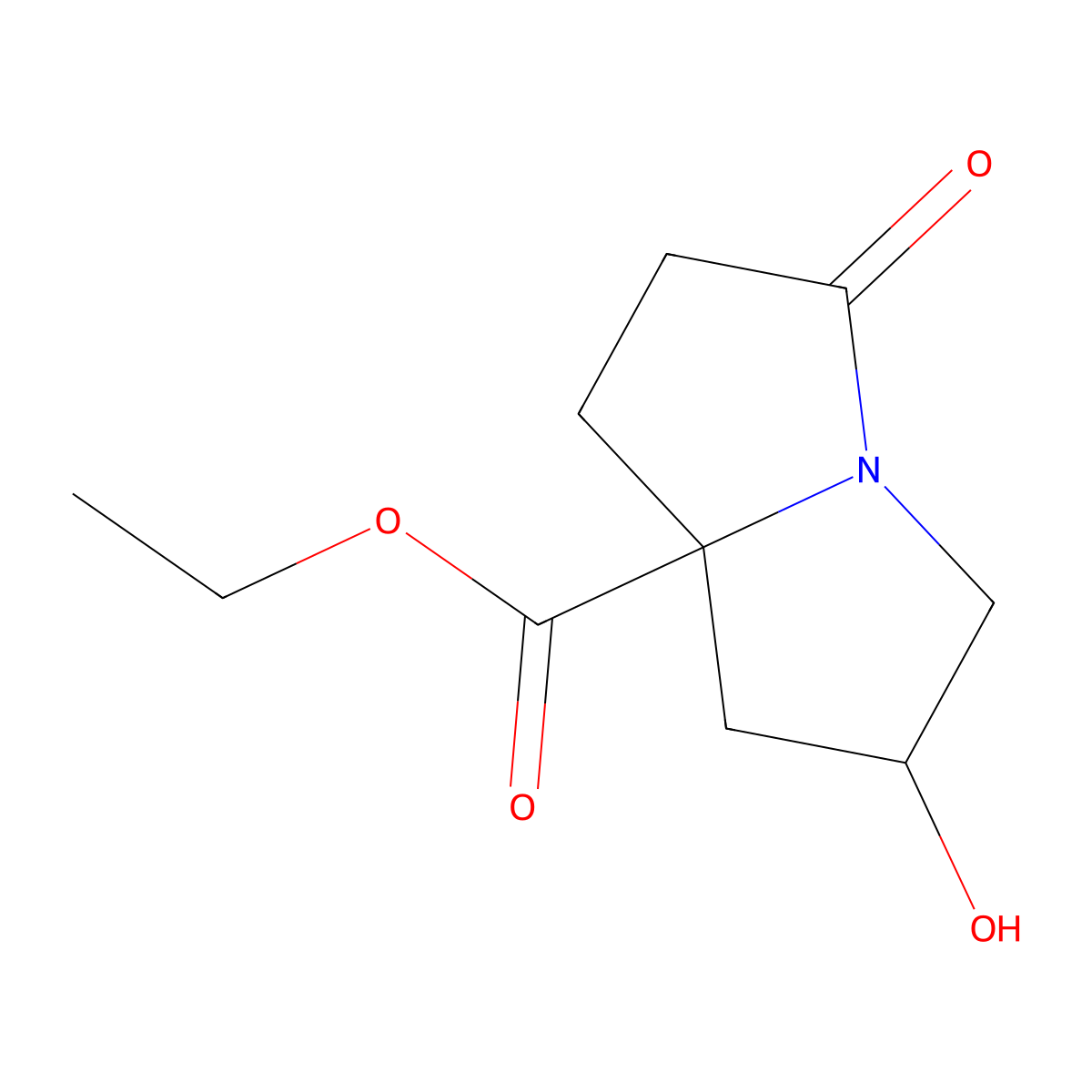 Ethyl 2-hydroxy-5-oxo-2,3,6,7-tetrahydro-1H-pyrrolizine-8-carboxylate molecular structure, CAS 2758755-61-0