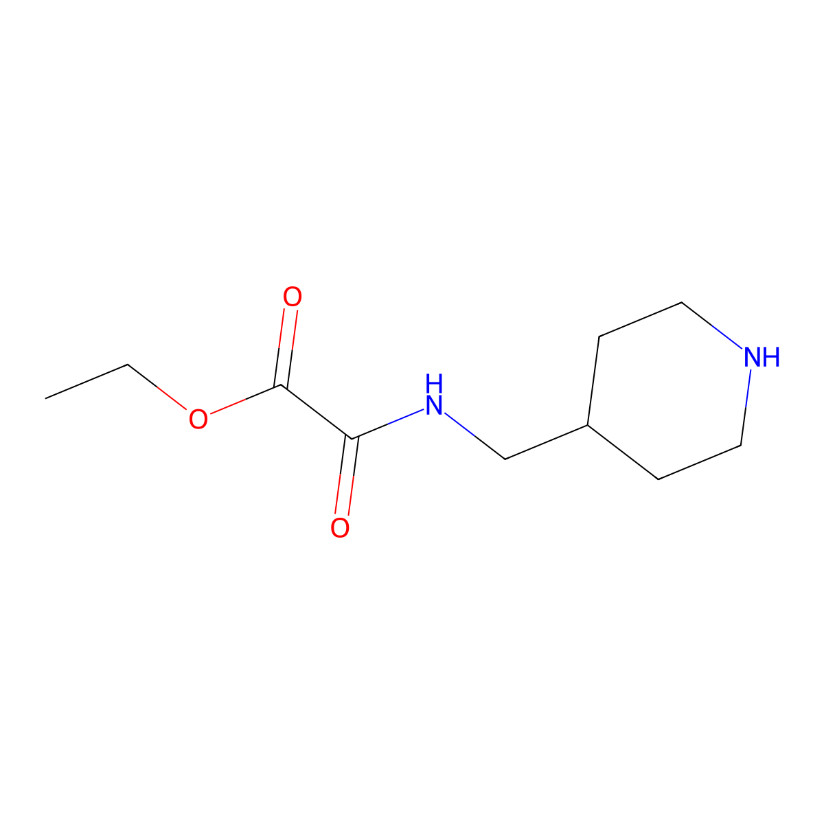 Ethyl {[(piperidin-4-yl)methyl]carbamoyl}formate molecular structure, CAS 2758759-32-7