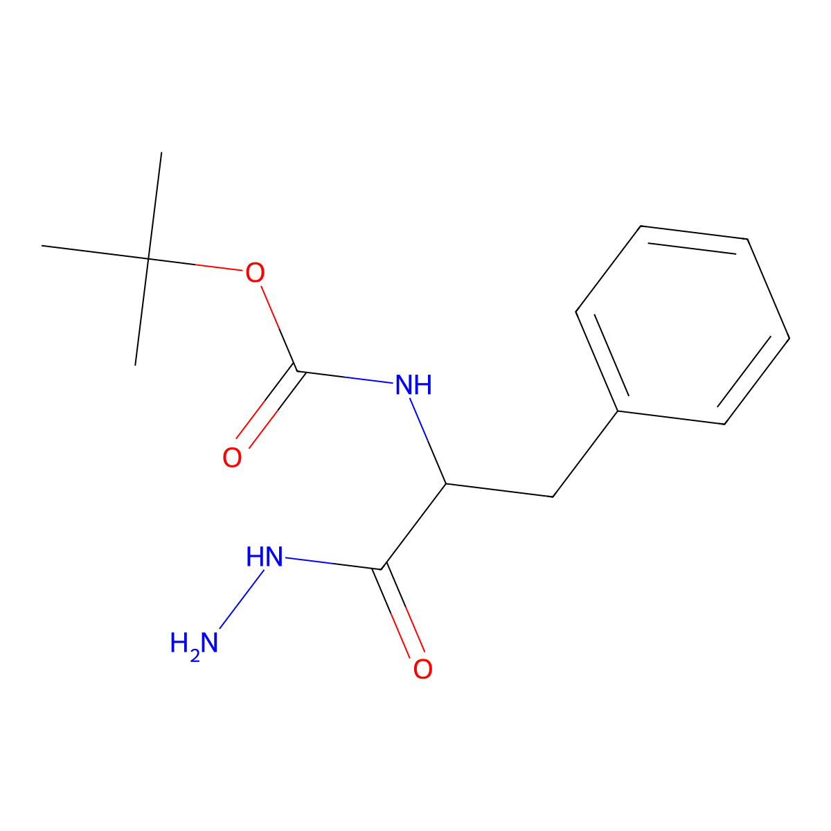 tert-butyl N-[1-(hydrazinecarbonyl)-2-phenylethyl]carbamate molecular structure, CAS 2758790-17-7