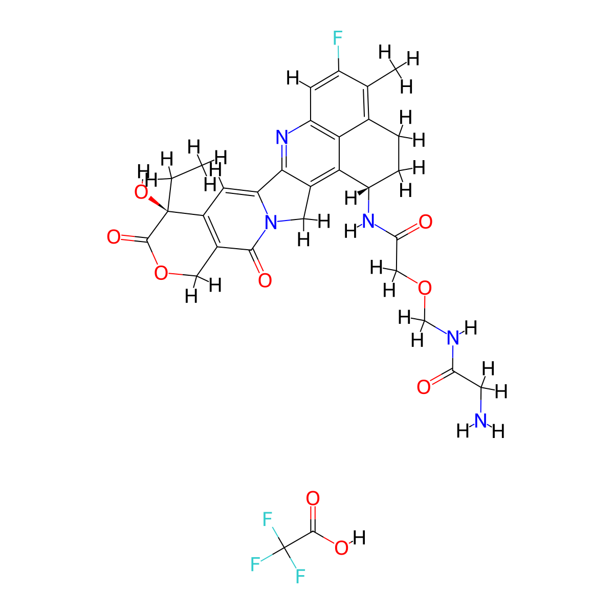 Deruxtecan analog 2 monoTFA molecular structure, CAS 2758874-59-6