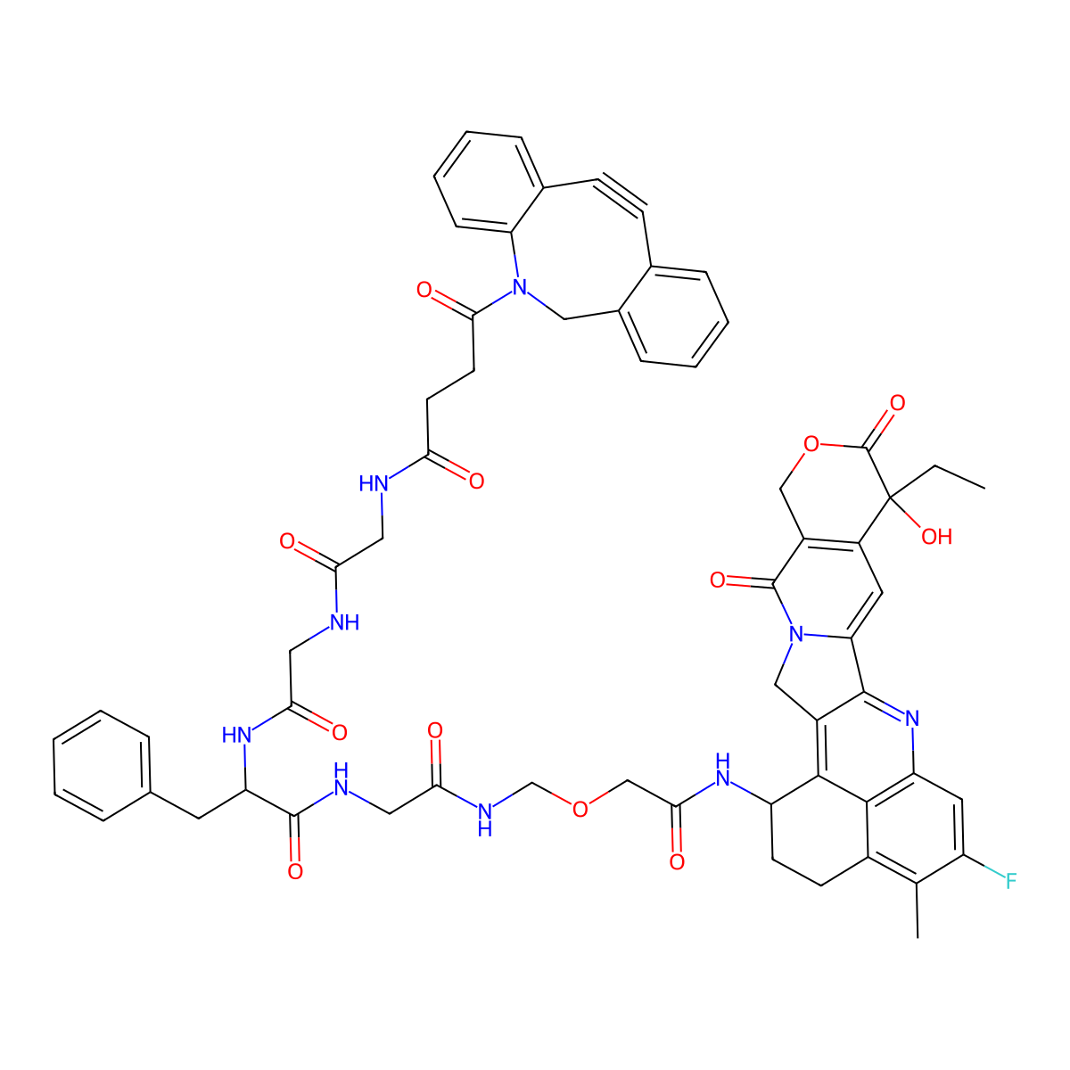 DIBAC-GGFG-NH2CH2-Dxd molecular structure, CAS 2758875-01-1