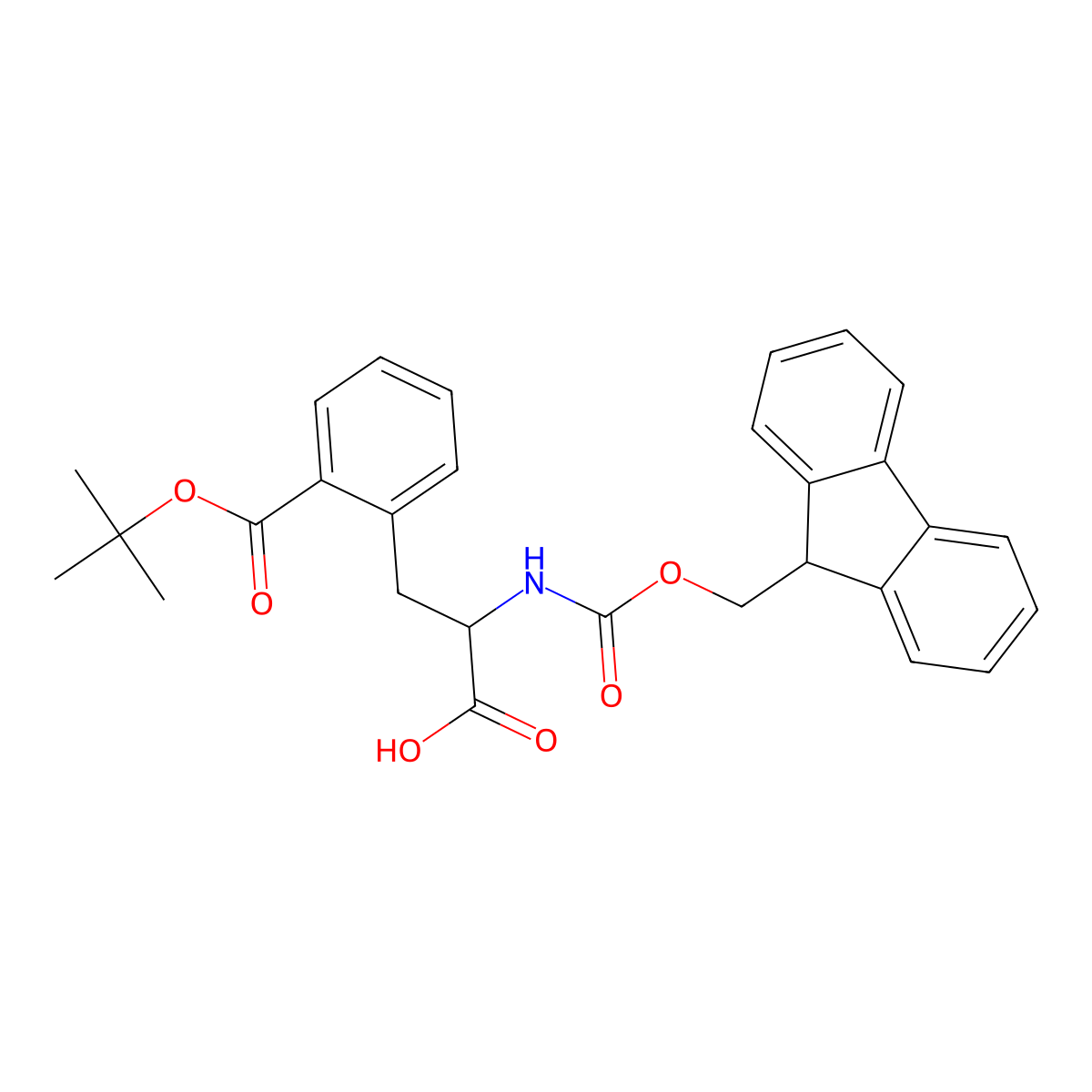 (S)-2-((((9H-Fluoren-9-yl)methoxy)carbonyl)amino)-3-(2-(tert-butoxycarbonyl)phenyl)propanoic acid molecular structure, CAS 2758994-59-9