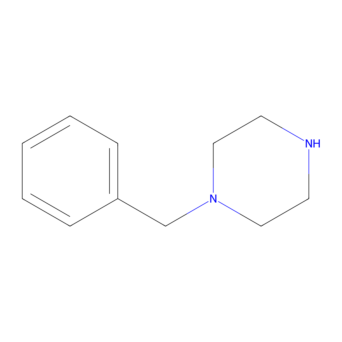 1-Benzylpiperazine molecular structure, CAS 2759-17-3
