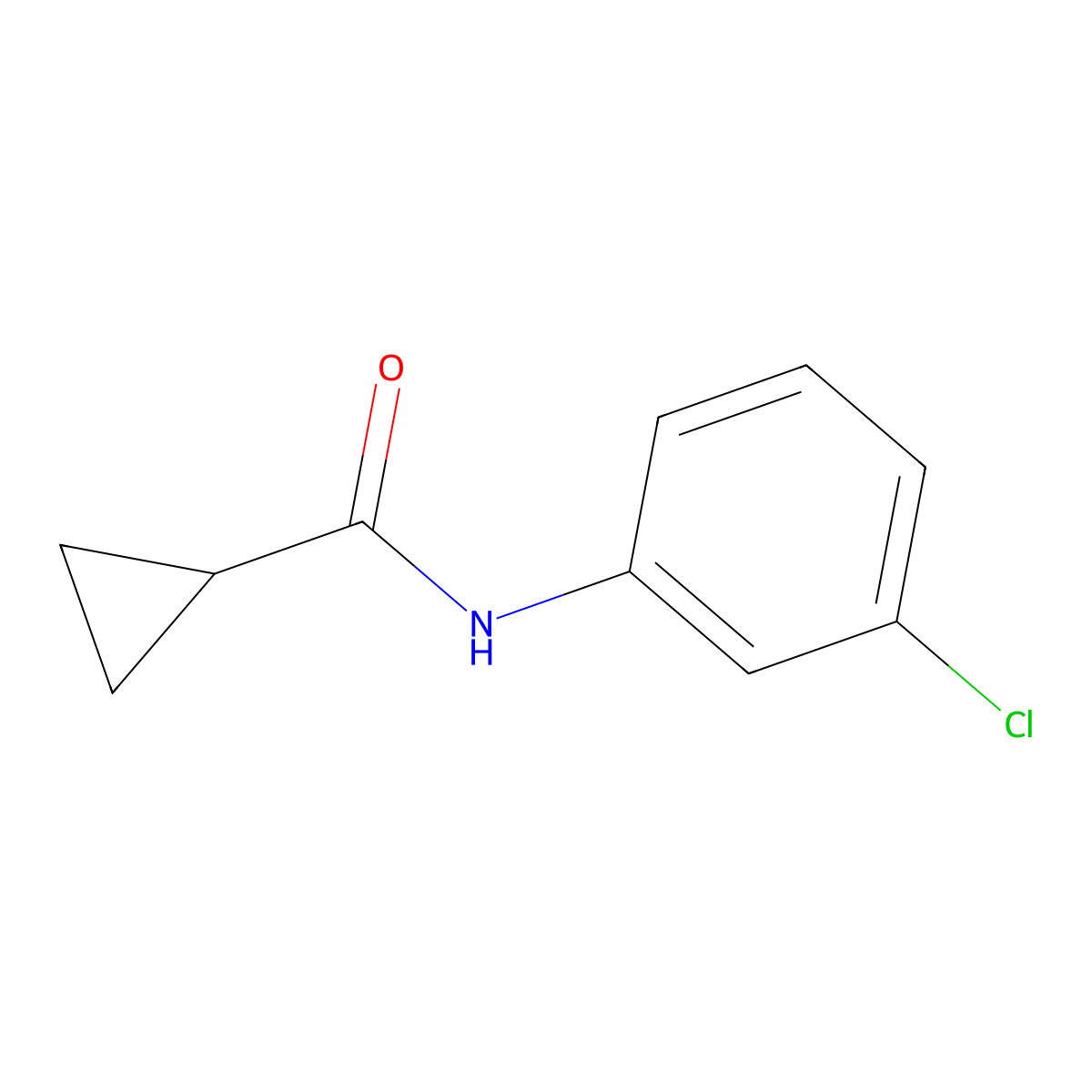 N-(3-chlorophenyl)cyclopropanecarboxamide molecular structure, CAS 2759-46-8