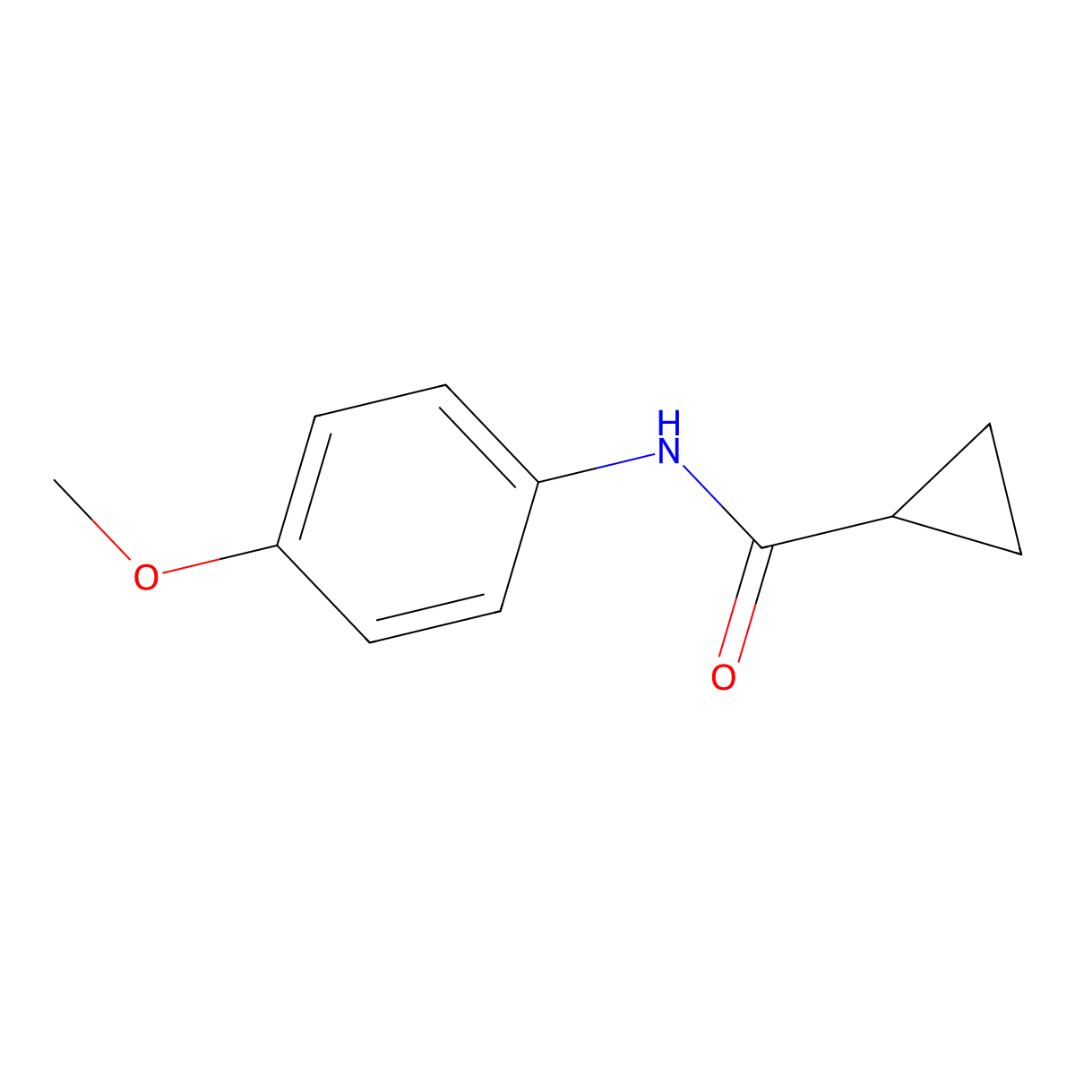 N-(4-methoxyphenyl)cyclopropanecarboxamide molecular structure, CAS 2759-47-9