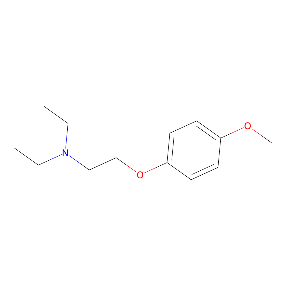 2-(4-Methylphenoxy)triethylamine molecular structure, CAS 2759-98-0