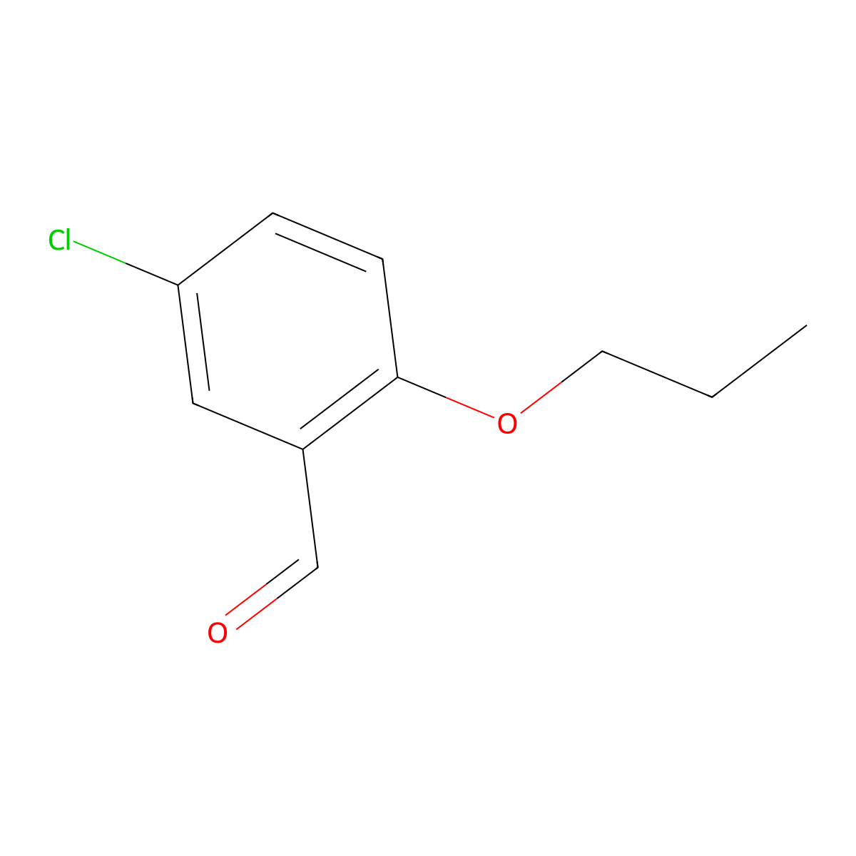 5-Chloro-2-propoxybenzaldehyde molecular structure, CAS 27590-75-6