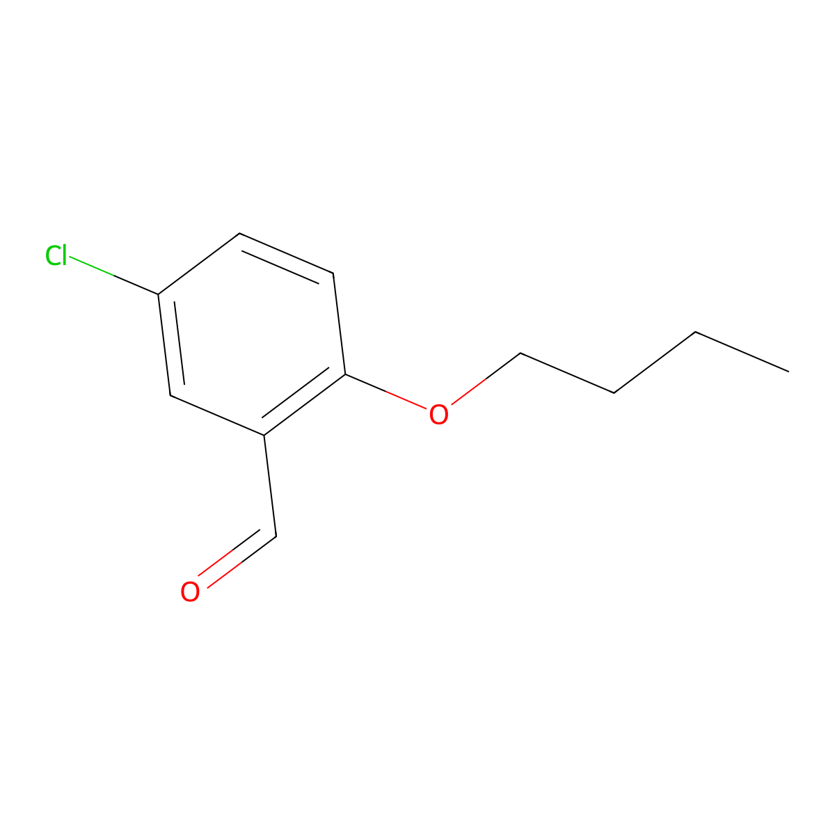 2-Butoxy-5-chlorobenzaldehyde molecular structure, CAS 27590-76-7