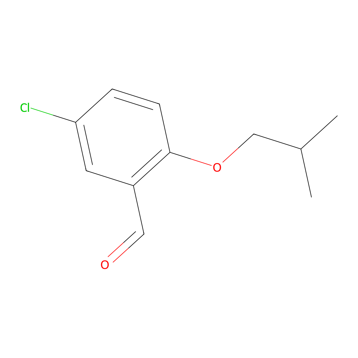 5-Chloro-2-isobutoxybenzaldehyde molecular structure, CAS 27590-77-8