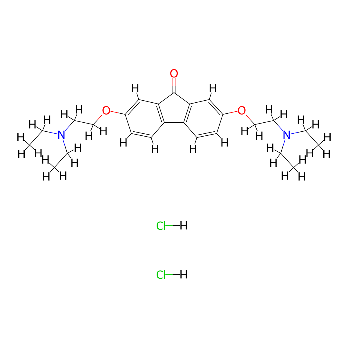 Tilorone Hydrochloride molecular structure, CAS 27591-69-1