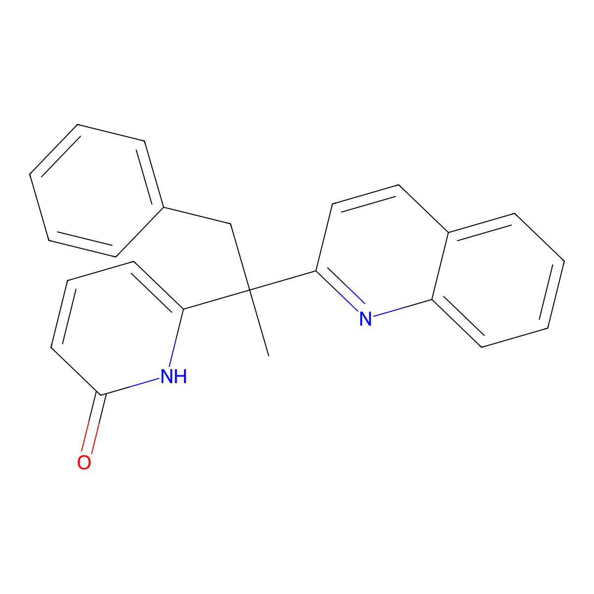 6-(1-phenyl-2-(quinolin-2-yl)propan-2-yl)pyridin-2(1H)-one molecular structure, CAS 2759197-64-1