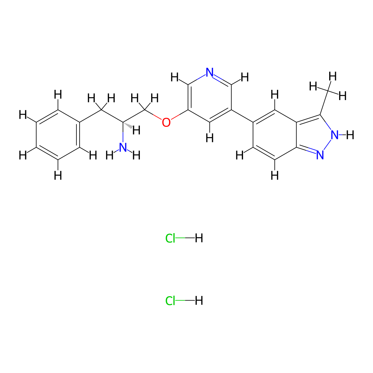 (2S)-1-{[5-(3-methyl-1H-indazol-5-yl)pyridin-3-yl]oxy}-3-phenylpropan-2-amine dihydrochloride molecular structure, CAS 2759293-92-8