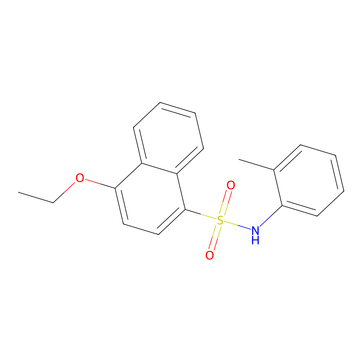 4-ethoxy-N-(2-methylphenyl)naphthalene-1-sulfonamide molecular structure, CAS 2759380-78-2