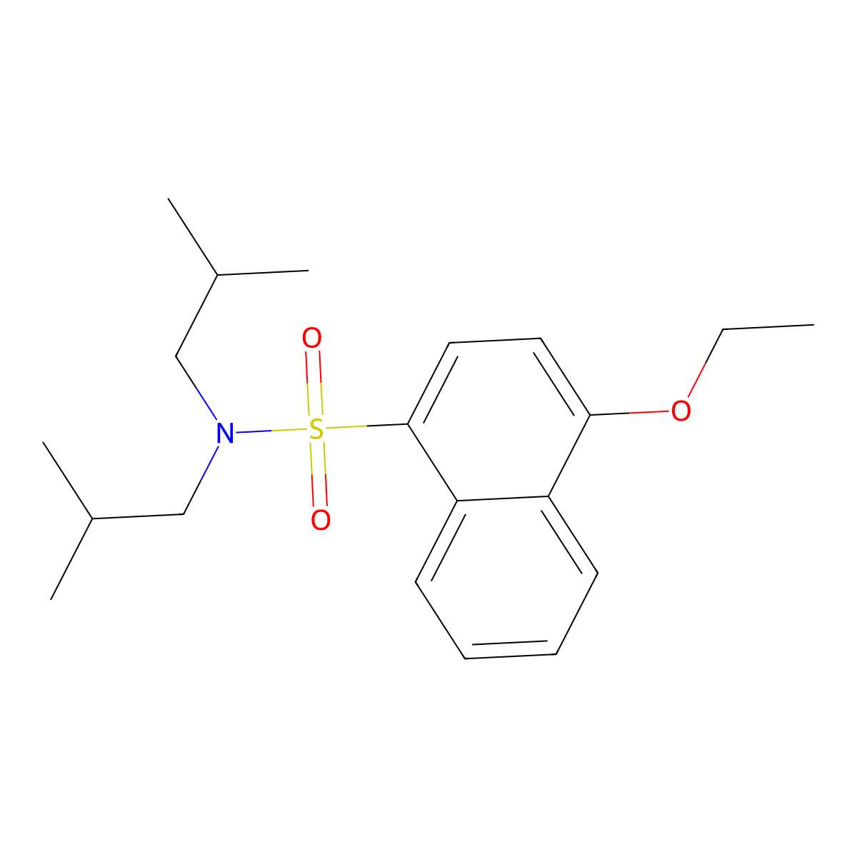 4-ethoxy-N,N-bis(2-methylpropyl)naphthalene-1-sulfonamide molecular structure, CAS 2759414-25-8