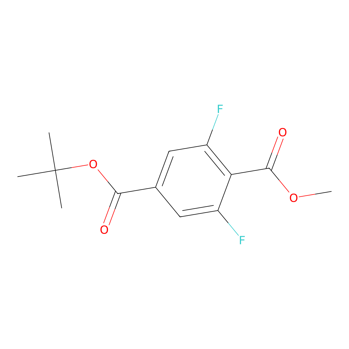 4-(tert-Butyl) 1-methyl 2,6-difluoroterephthalate molecular structure, CAS 2759509-23-2