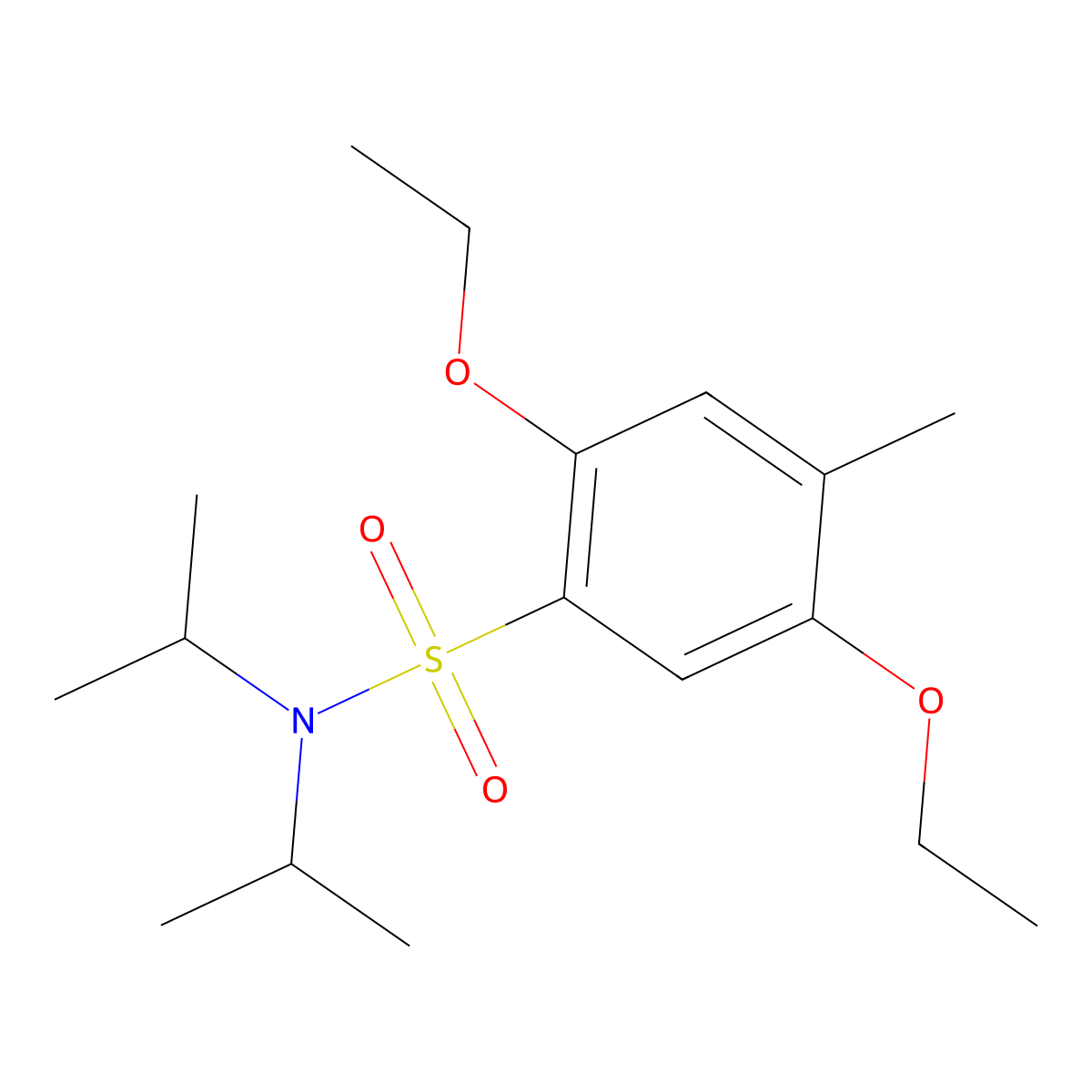 2,5-diethoxy-4-methyl-N,N-bis(propan-2-yl)benzene-1-sulfonamide molecular structure, CAS 2759750-21-3