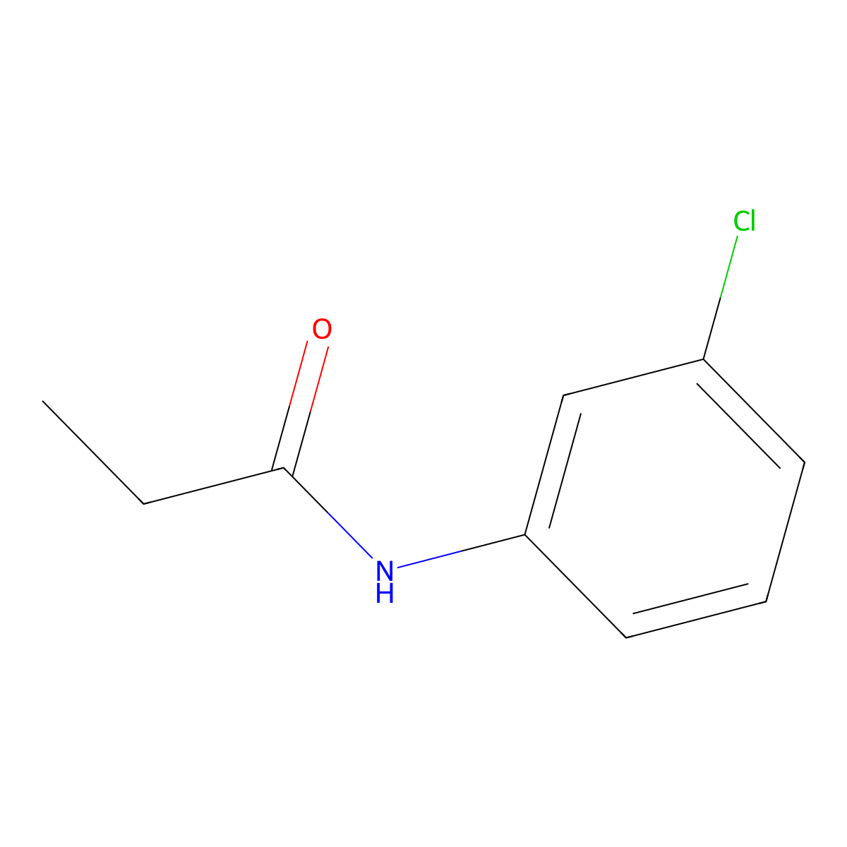 N-(3-chlorophenyl)propanamide molecular structure, CAS 2760-33-0