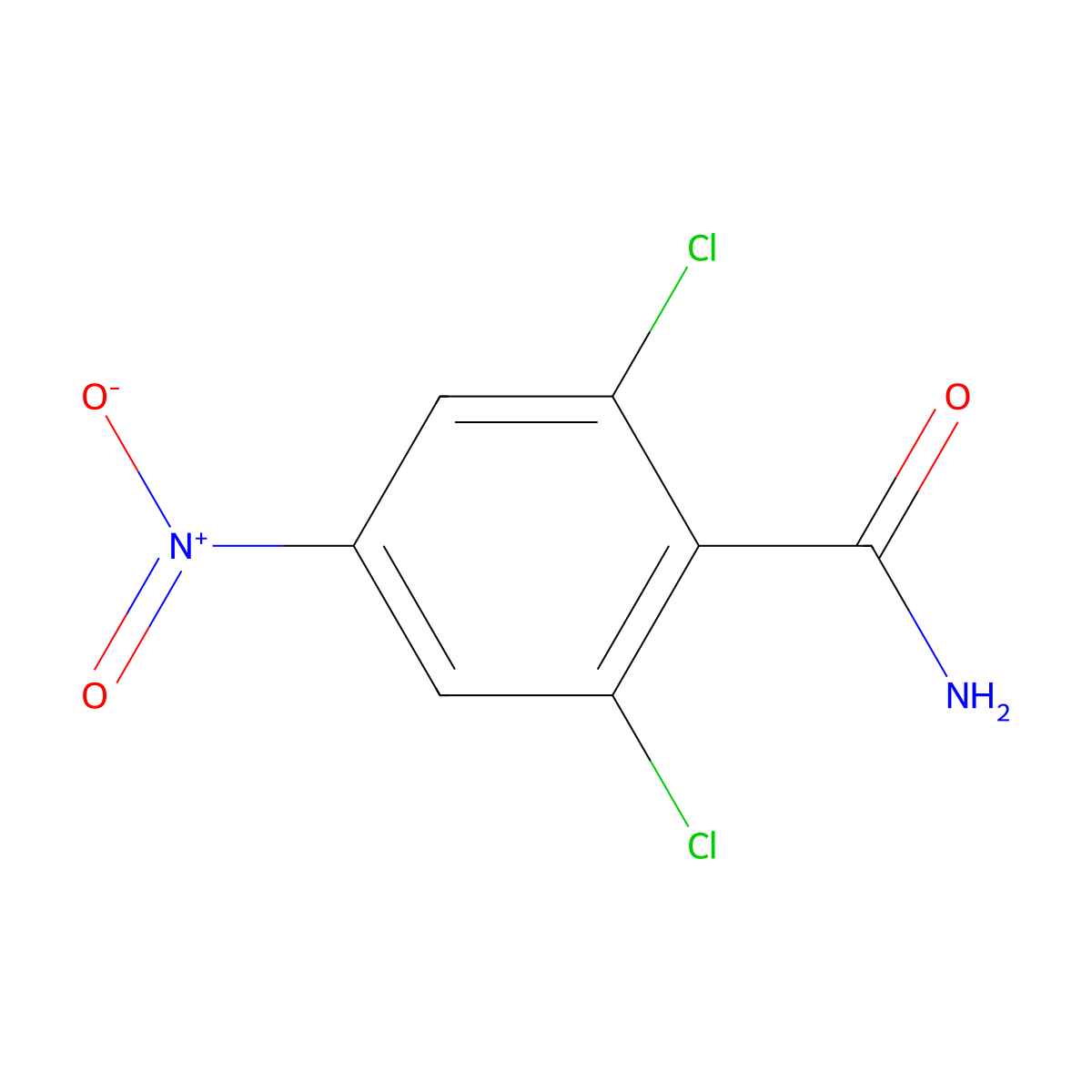 2,6-Dichloro-4-nitrobenzamide molecular structure, CAS 2760-48-7