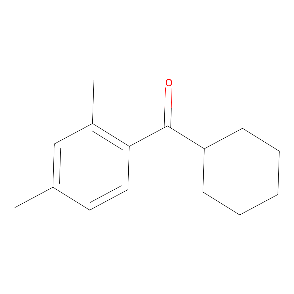 Cyclohexyl(2,4-dimethylphenyl)methanone molecular structure, CAS 2760-64-7