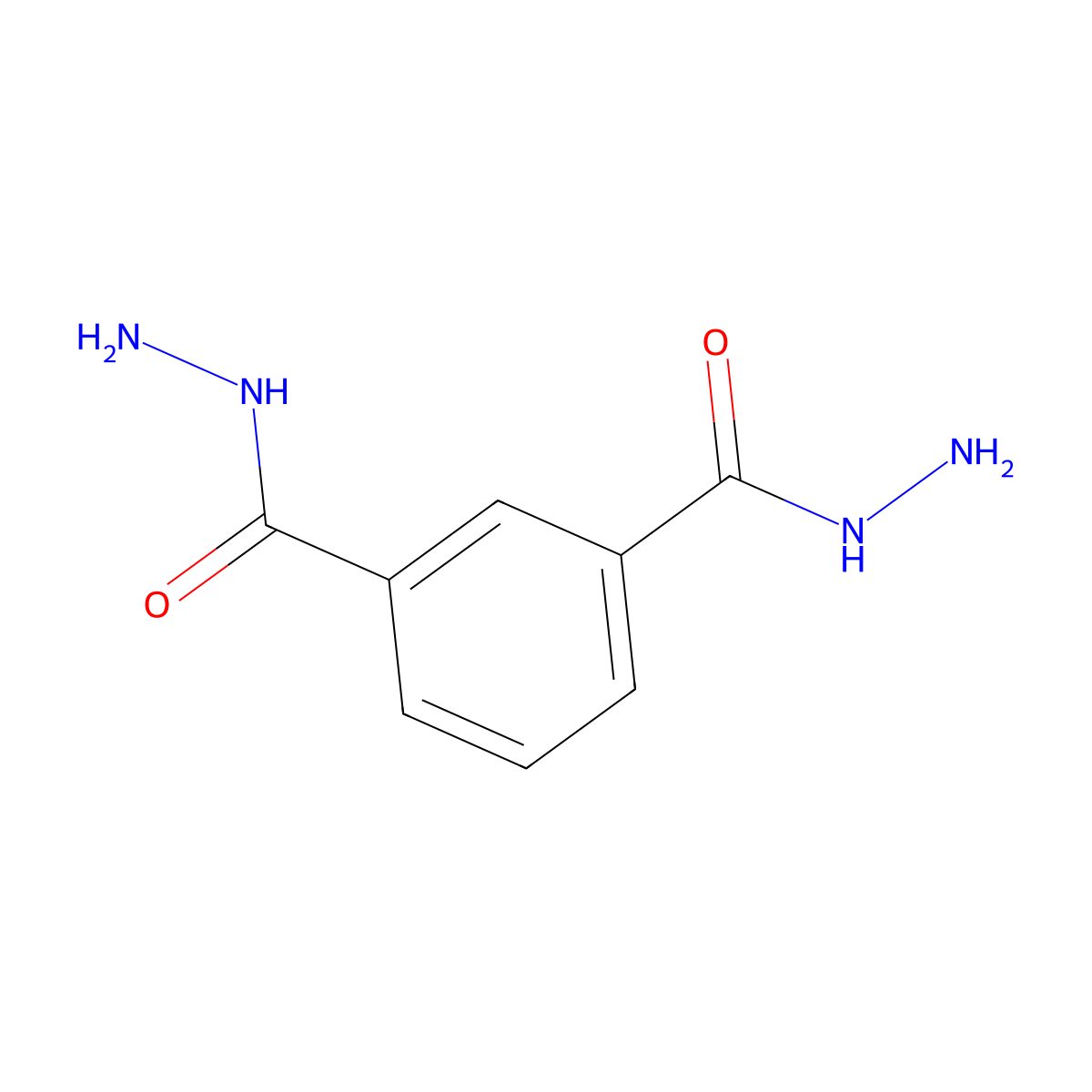 Isophthalyl dihydrazide molecular structure, CAS 2760-98-7